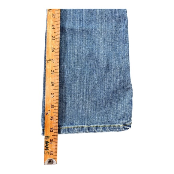 Apple Bottoms Jeans Bootcut Size 31 Medium Wash Faded Stretch Y2K Bling Vintage - Picture 7 of 12